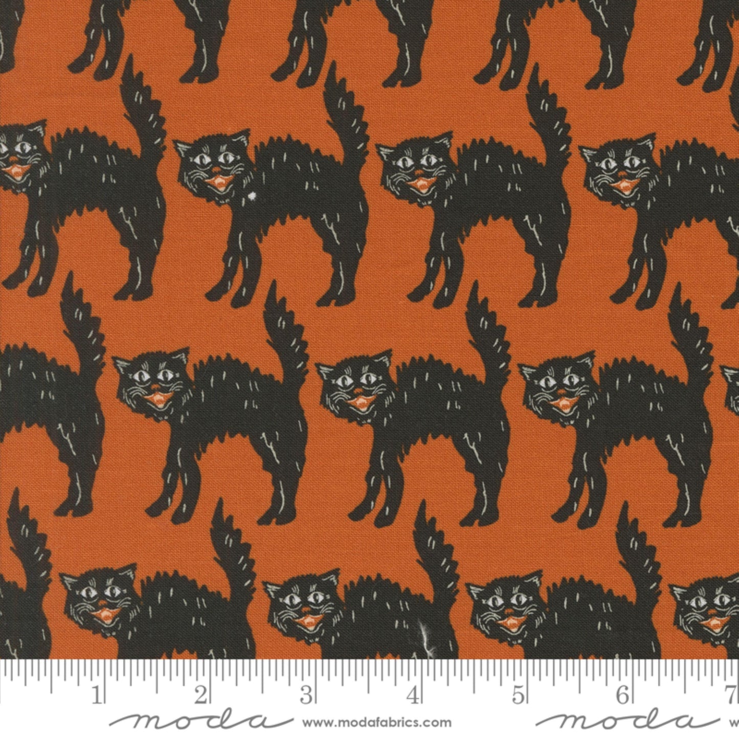 Little Black Cat Rust Home Sweet Haunt Stacy Iest Hsu Moda Fabric Fetish
