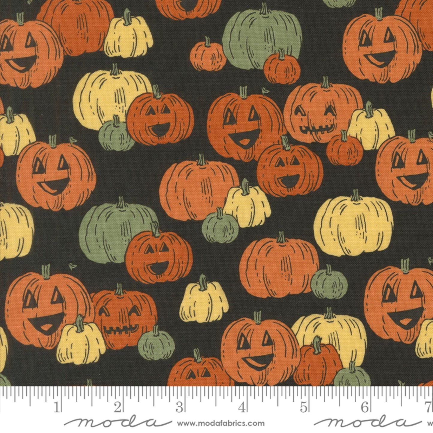 Pumpkin Patch Midnight Home Sweet Haunt Stacy Iest Hsu Moda Fabric Fetish
