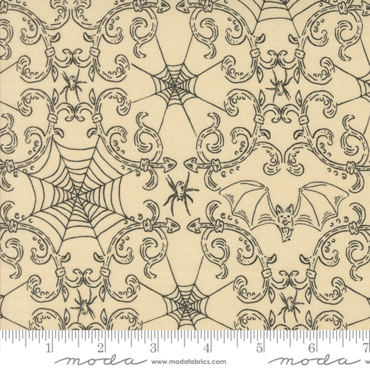 Wrought Iron Spiderwebs Bone Home Sweet Haunt Stacy Iest Hsu Moda Fabric Fetish
