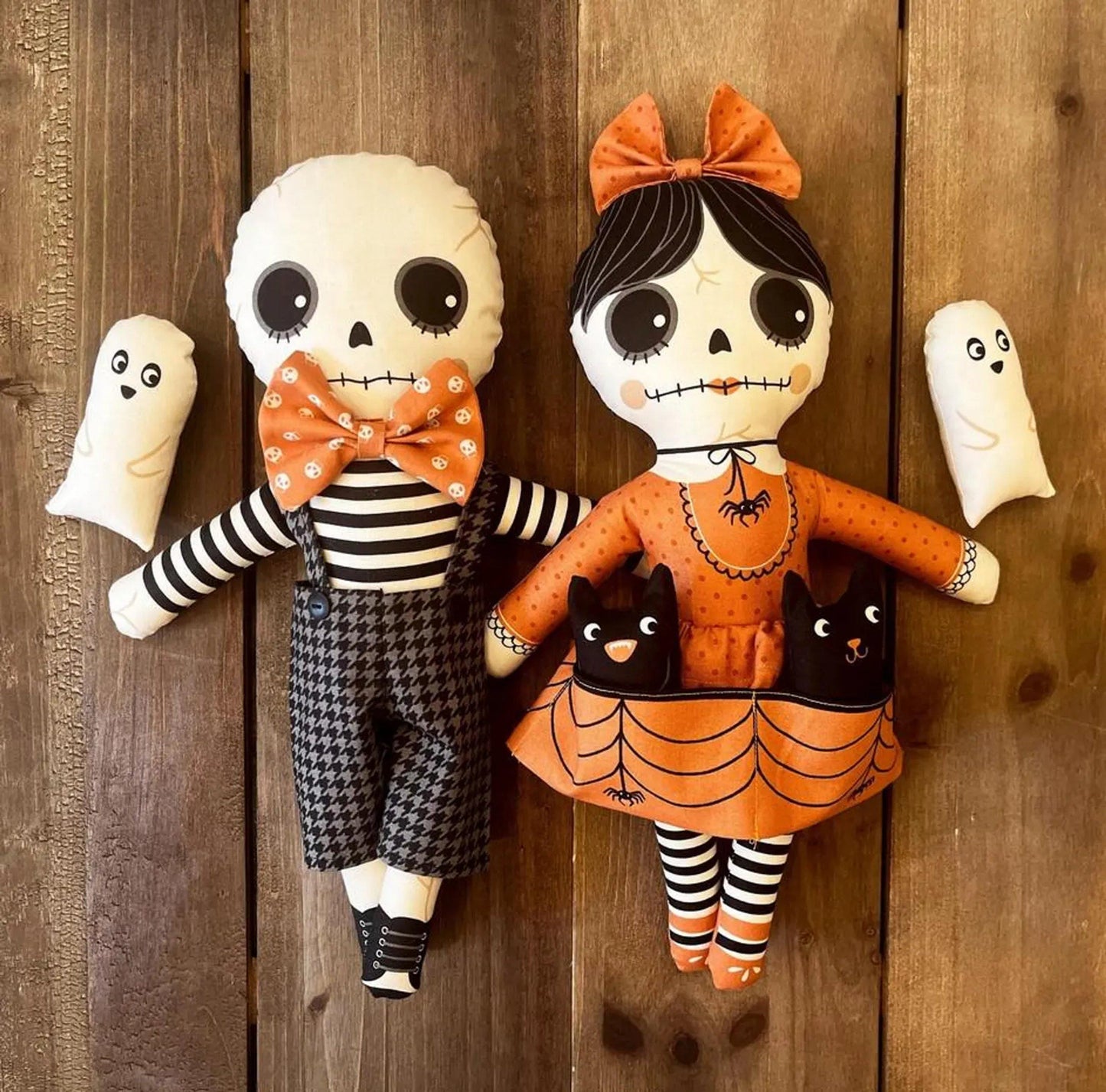 Skelly Dolls Cut and Sew Panel - Panel 36" x 44" - Stacy Iest Hsu - Moda