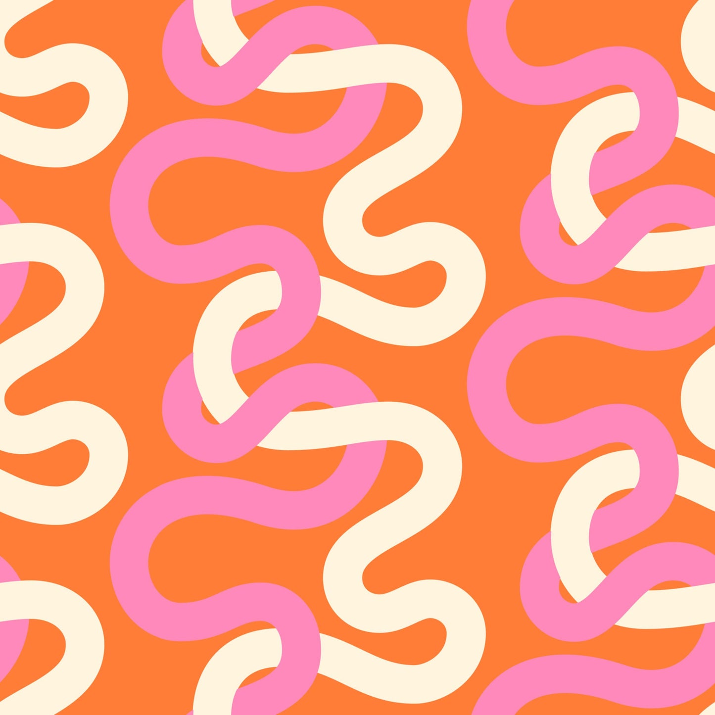 108" WIDE Tangled Tangerine Dream GROOVE Emily Van Hoff Moda Fabric Fetish