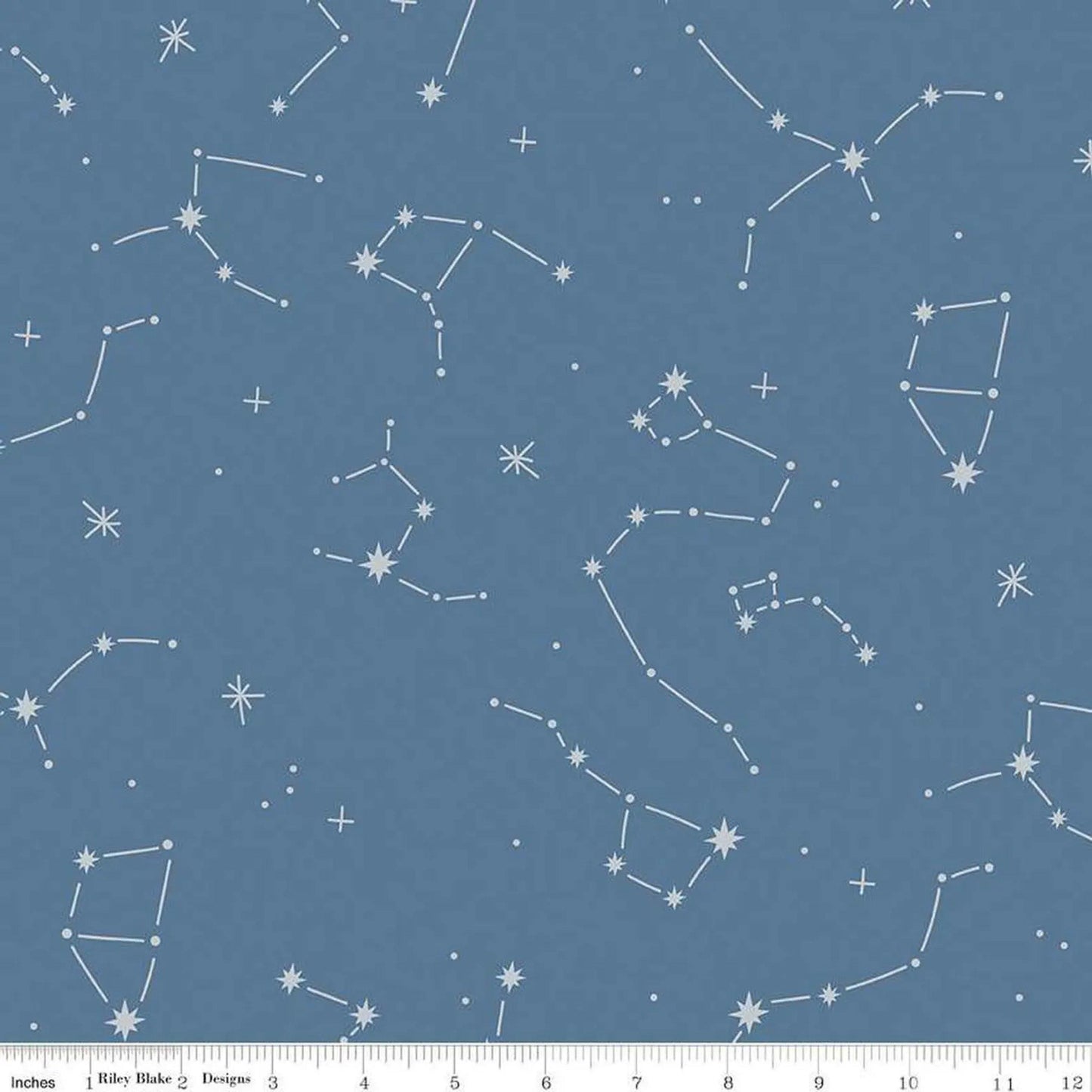 108" Constellation Denim - Hoist the Sails - Citrus and Mint - Riley Blake Designs Fabric