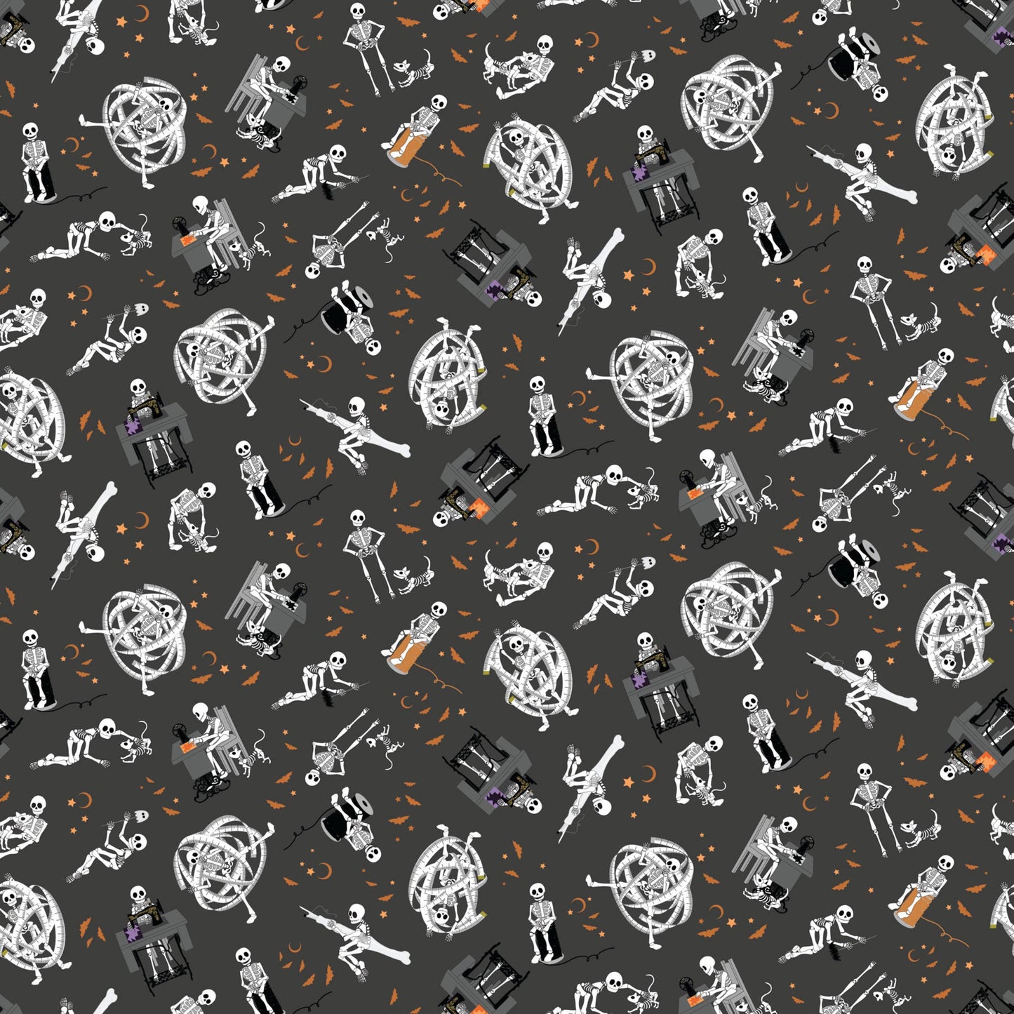 Mr. Bones Gray Mr. Bones Sews Kimberlee Peers Moore Figo Fabrics Fabric Fetish