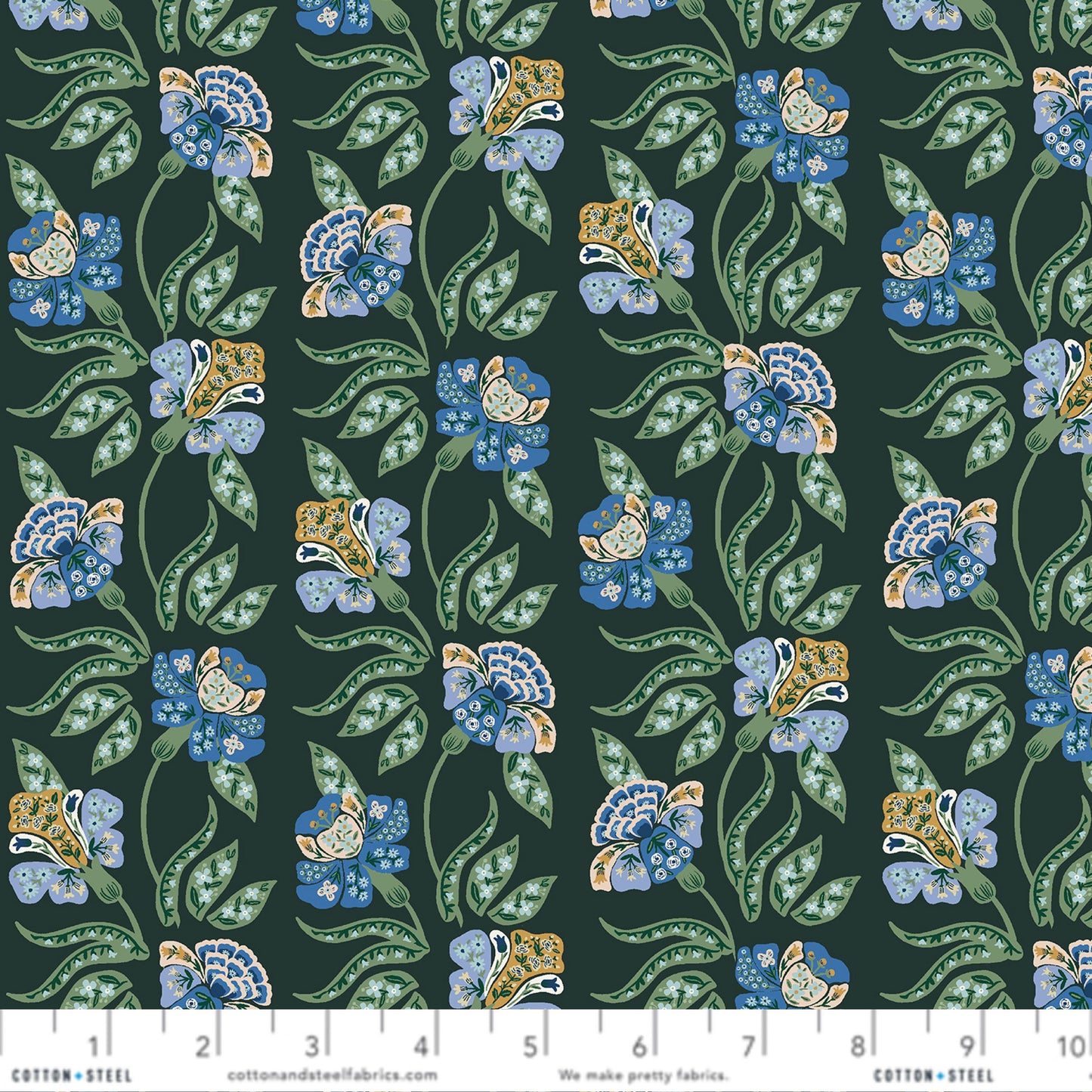 Posy Hunter Dahlia Anna Bond Rifle Paper Co Cotton + Steel Fabric Fetish