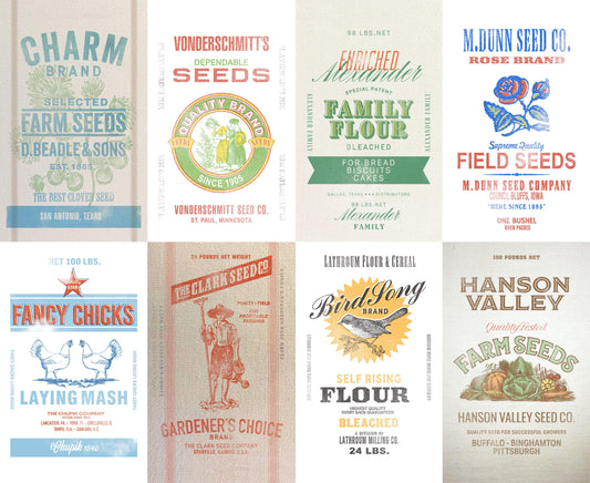 Feed Sack PANEL Multi  - Farm and Garden - Cathy Holden - Moda