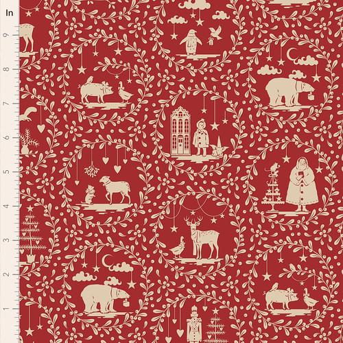Merry Little Christmas 5 Piece Fat Quarter Bundle Red - Tilda Fabrics