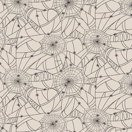 Spider Webs Cream Halloween II Anna Bond Rifle Paper Co Cotton + Steel Fabric Fetish
