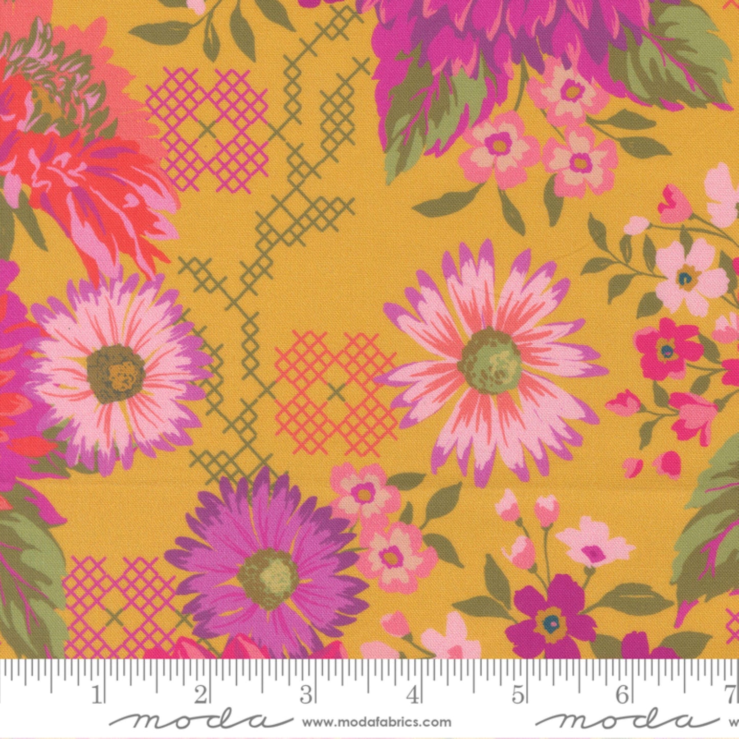 Happy Blooms Dijon Parlor Crystal Manning Moda Fabric Fetish