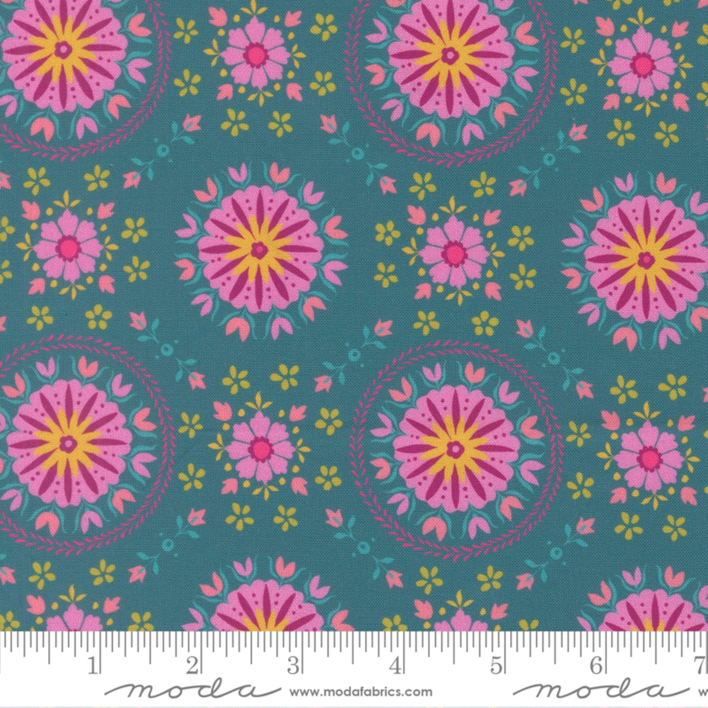 Mandala Peacock Parlor Crystal Manning Moda Fabric Fetish