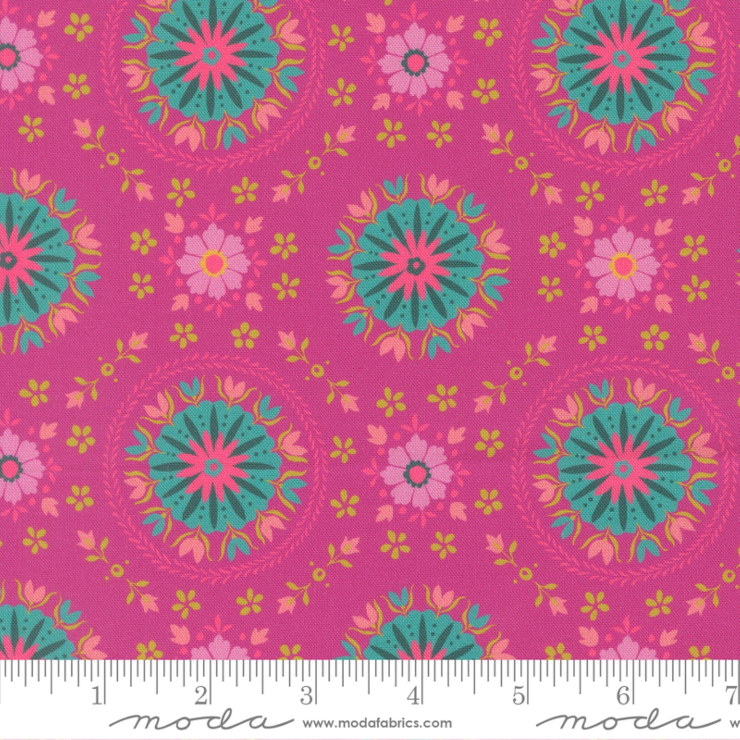 Mandala Passion Fruit Parlor Crystal Manning Moda Fabric Fetish