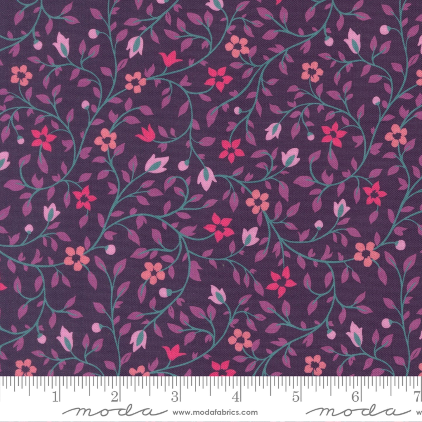 Serenity Plum Parlor Crystal Manning Moda Fabric Fetish