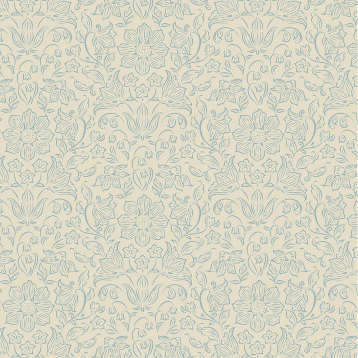 Lila Light Blue Blender - Songbird - Tilda Fabric - Tone Finnanger