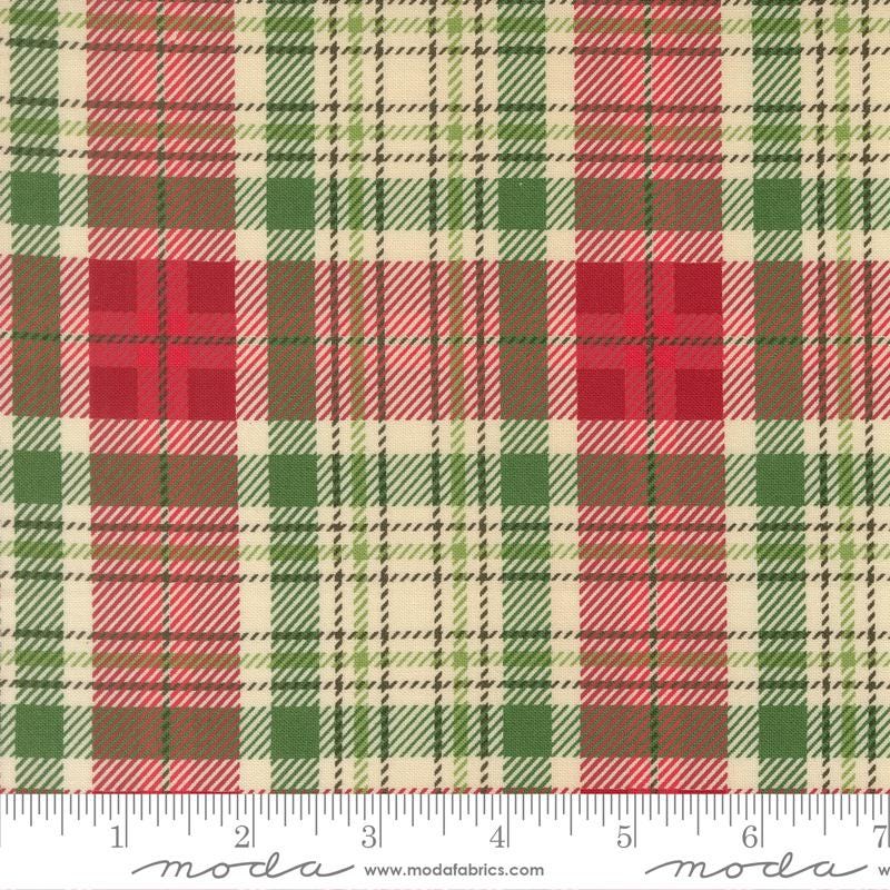 Christmas Plaid Natural Holiday Cheer Stacy Iest Hsu Moda Fabric Fetish