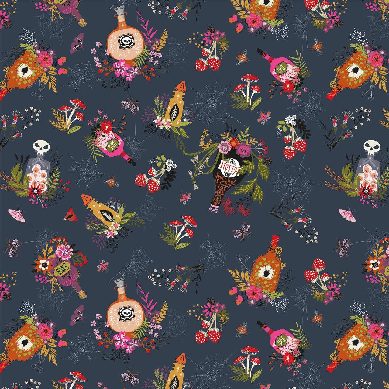 Spellbound Hocus Pocus Helen Black Thread & Ink Fabric Fetish