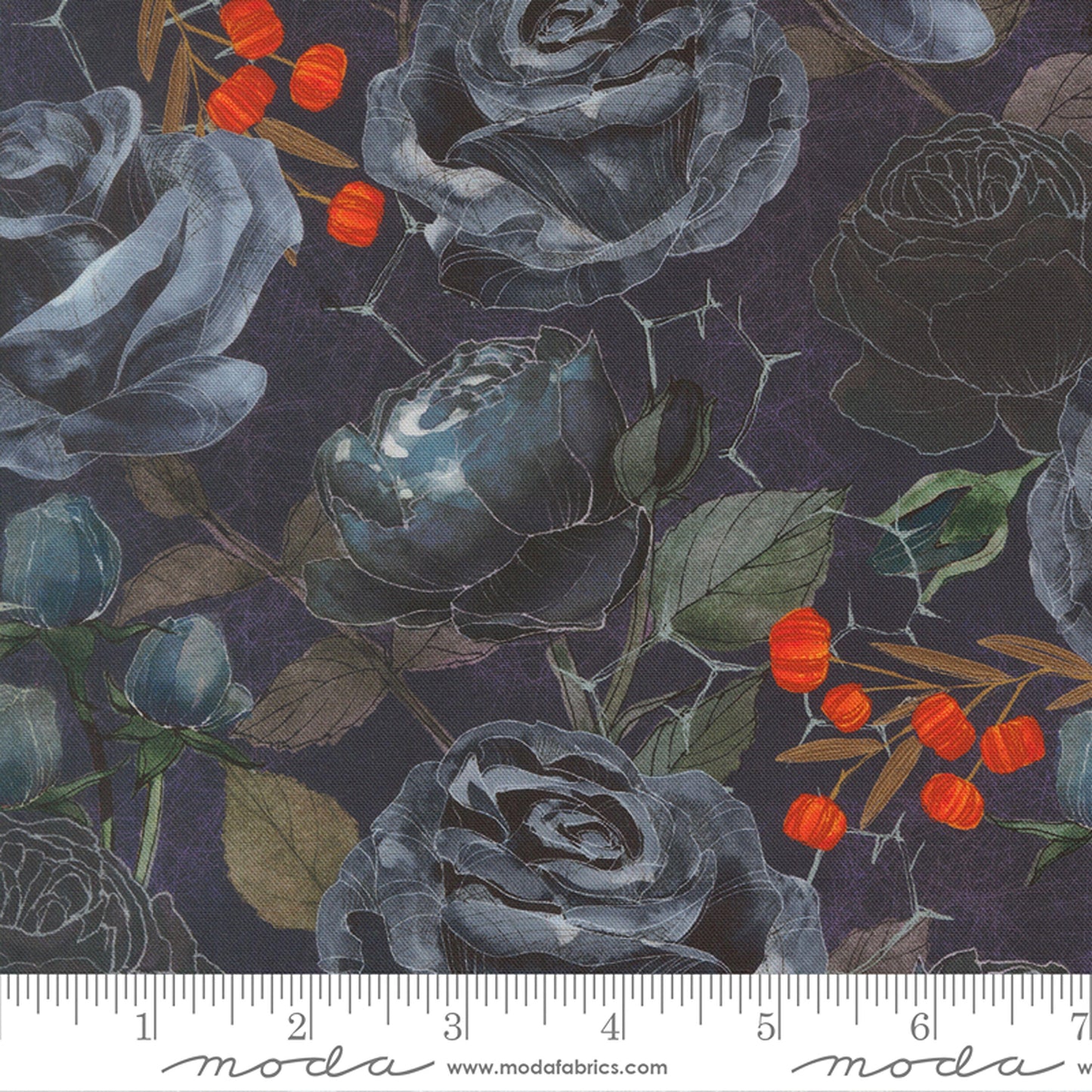 Coven Rose Midnight Coven Robin Pickens Moda Fabric Fetish