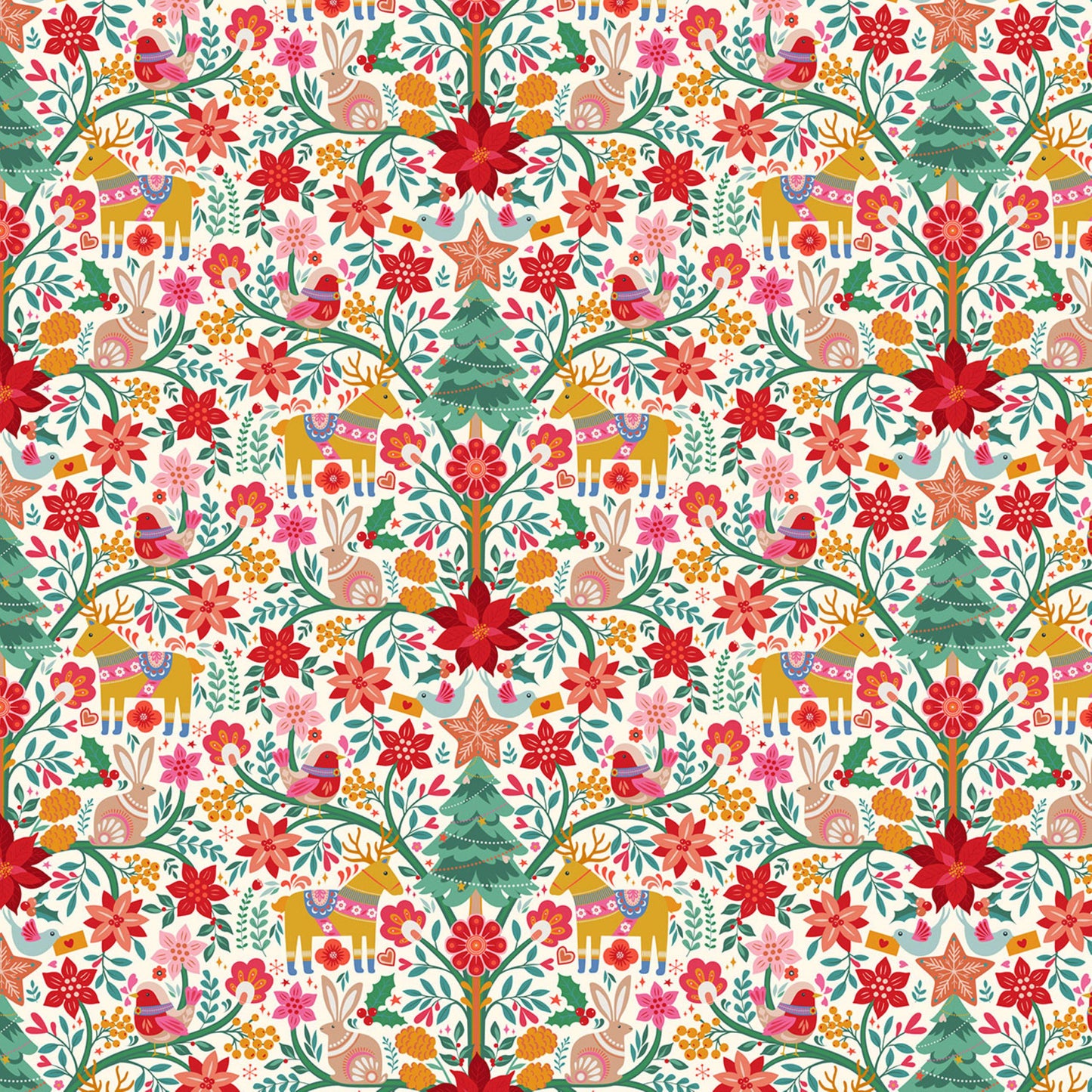 Nordic Noel Deck the Halls Bethan Janine Thread & Ink Fabric Fetish