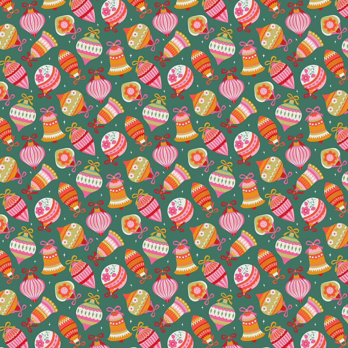 Baubles Deck the Halls Bethan Janine Thread & Ink Fabric Fetish