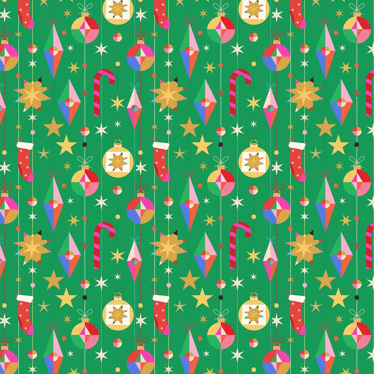 Deck the Tree Home for Christmas Fizzy Pop Prints Thread & Ink Fabric Fetish