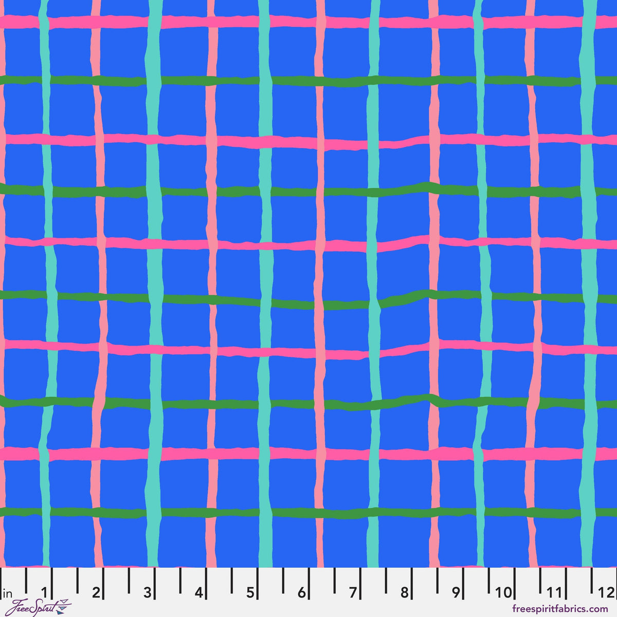 Grid Blue August 2026 Brandon Mably Freespirit Fabrics Fabric Fetish