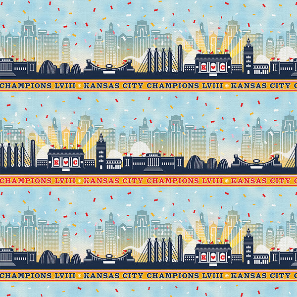 KC Skyline - What a Catch - Paintbrush Studio Fabric 100% Quilters Cotton