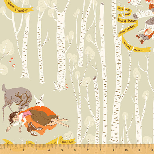 windham fabrics far far away 3 heather ross snow white grey quilters cotton 52752 3 Fabric Fetish