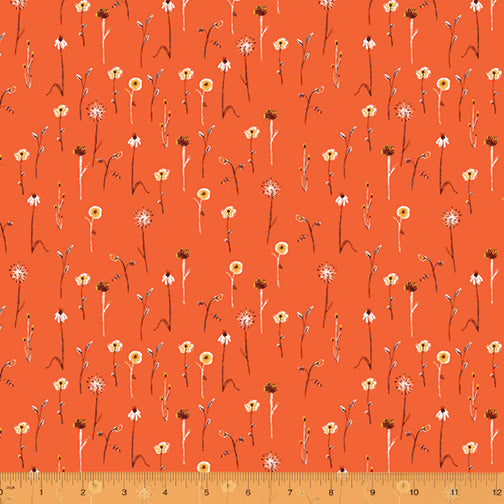 windham fabrics far far away 3 heather ross wildflowers burnt orange quilters cotton 52757 15 Fabric Fetish