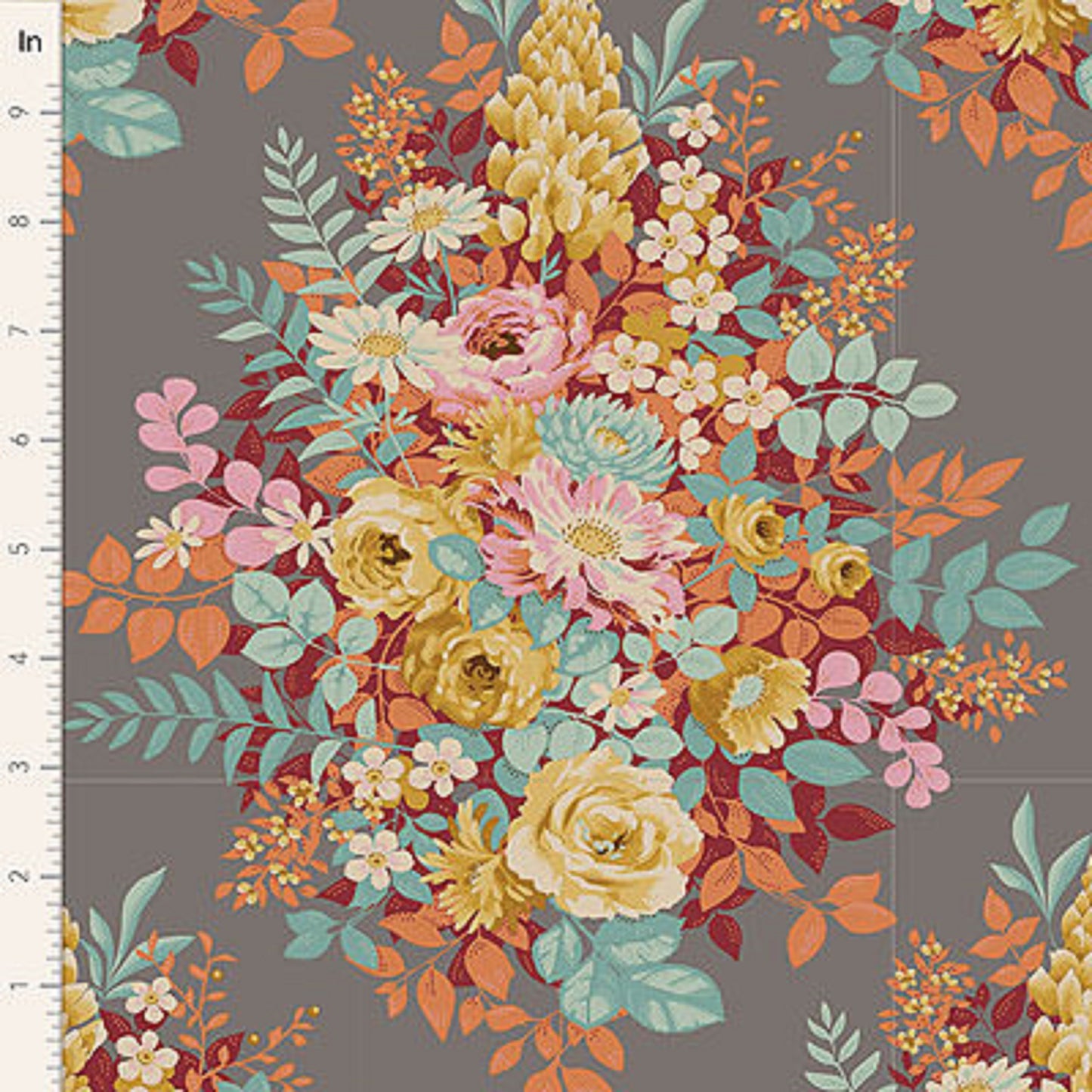 tilda fabrics chic escape whimsyflower grey Fabric Fetish