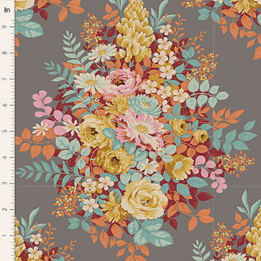 tilda fabrics chic escape whimsyflower grey Fabric Fetish