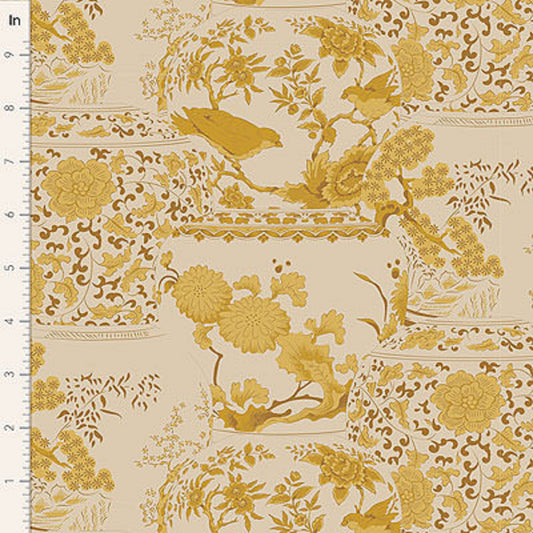 tilda fabrics chic escape vase collection mustard Fabric Fetish