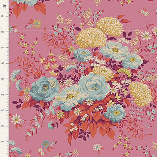 tilda fabrics chic escape wildgarden pink Fabric Fetish