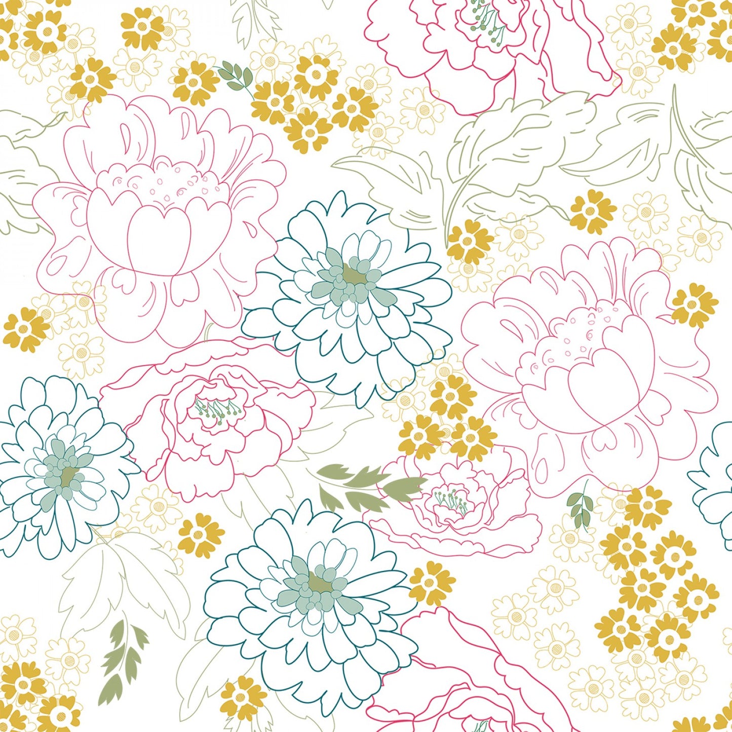 poppie cotton fabrics terri conrad bloom true fat quarter fabric bundle 21pcs Fabric Fetish