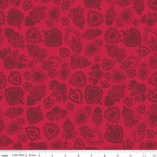 riley blake fabrics kathy cano murillo craft chica amor eterno hearts red Fabric Fetish