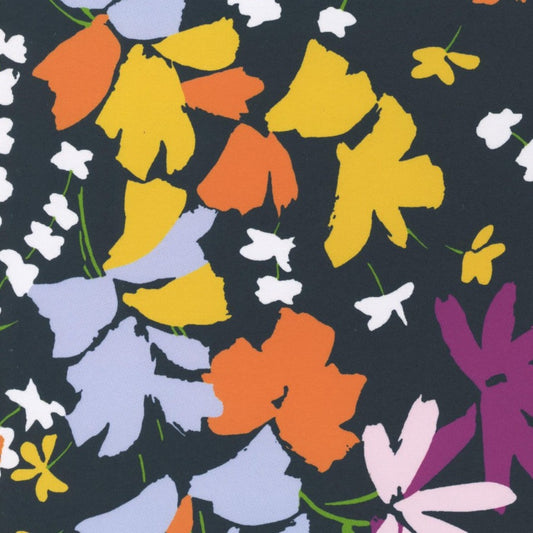 dear stella wildwood midnight floral ebony Fabric Fetish