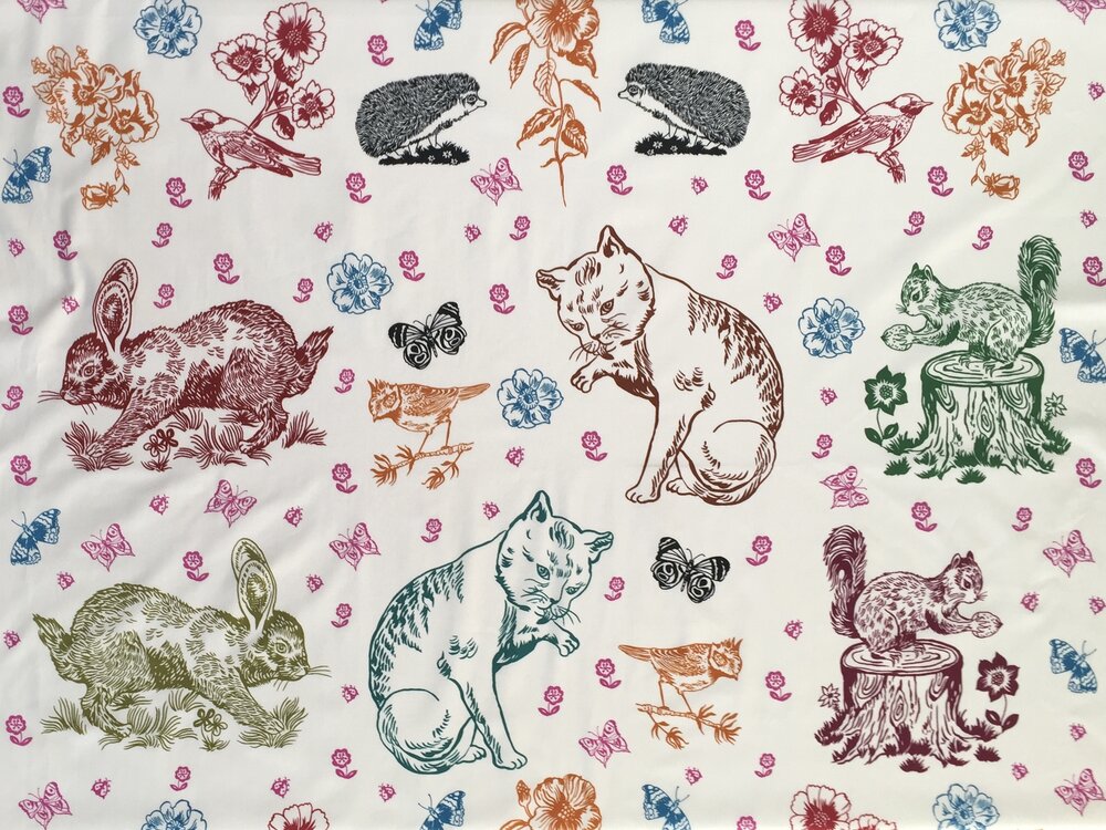 freespirit fabric nathalie lete anna maria horner conservatory woodland walk mitzi and friends panel Fabric Fetish