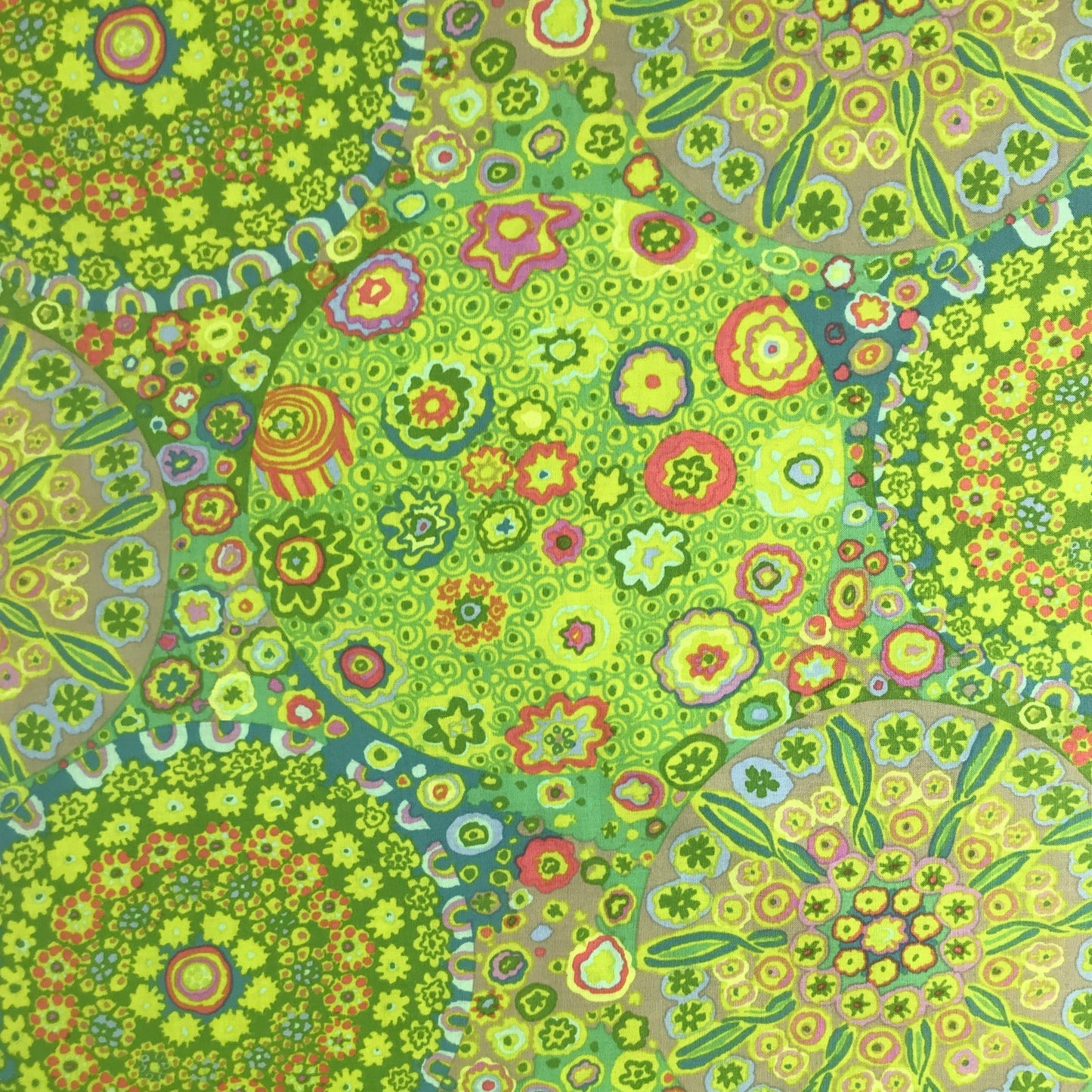 freespirit fabrics kaffe fassett collective kaffe fassett millefiore green 100 quilters cotton Fabric Fetish