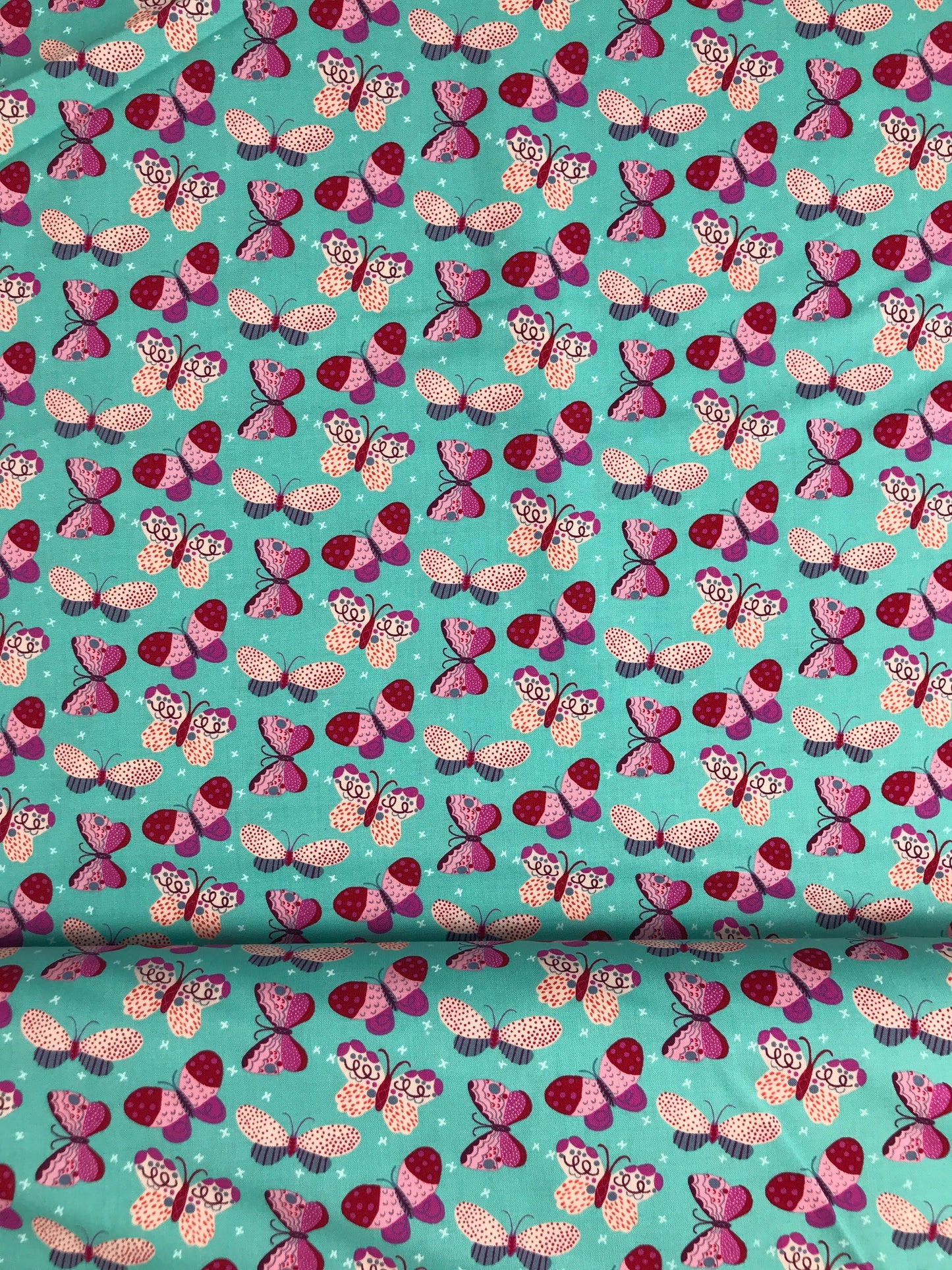 freespirit monika forsberg homeward flitting friends mini aqua Fabric Fetish