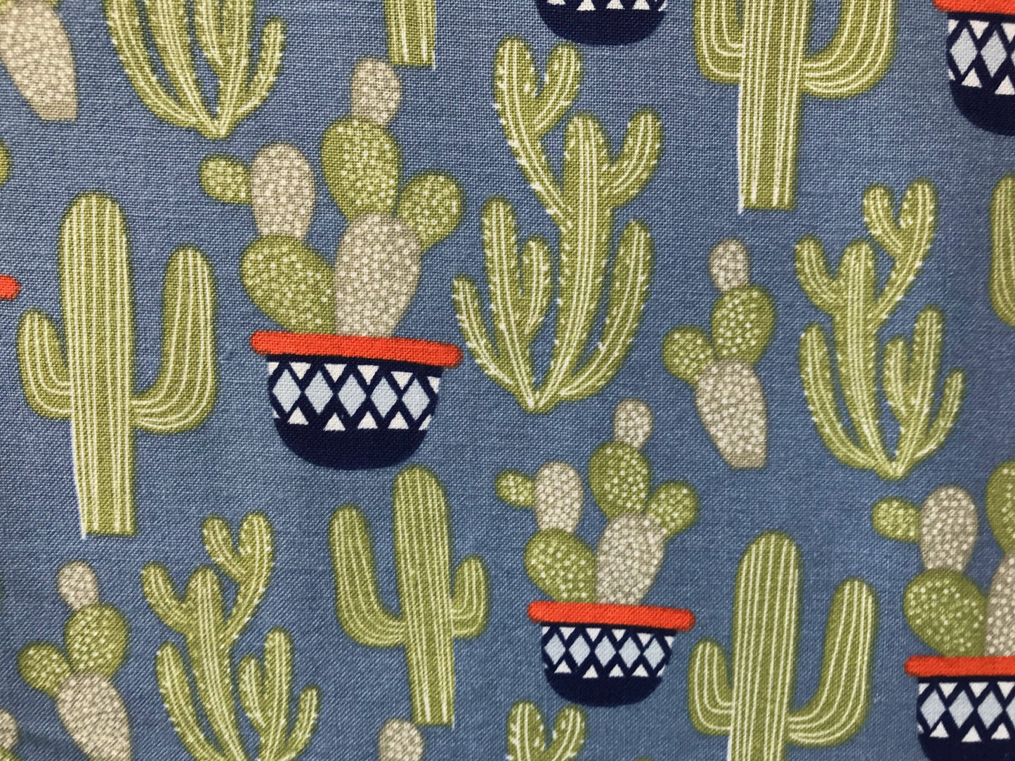 quilters palette llama llama blue cactus Fabric Fetish