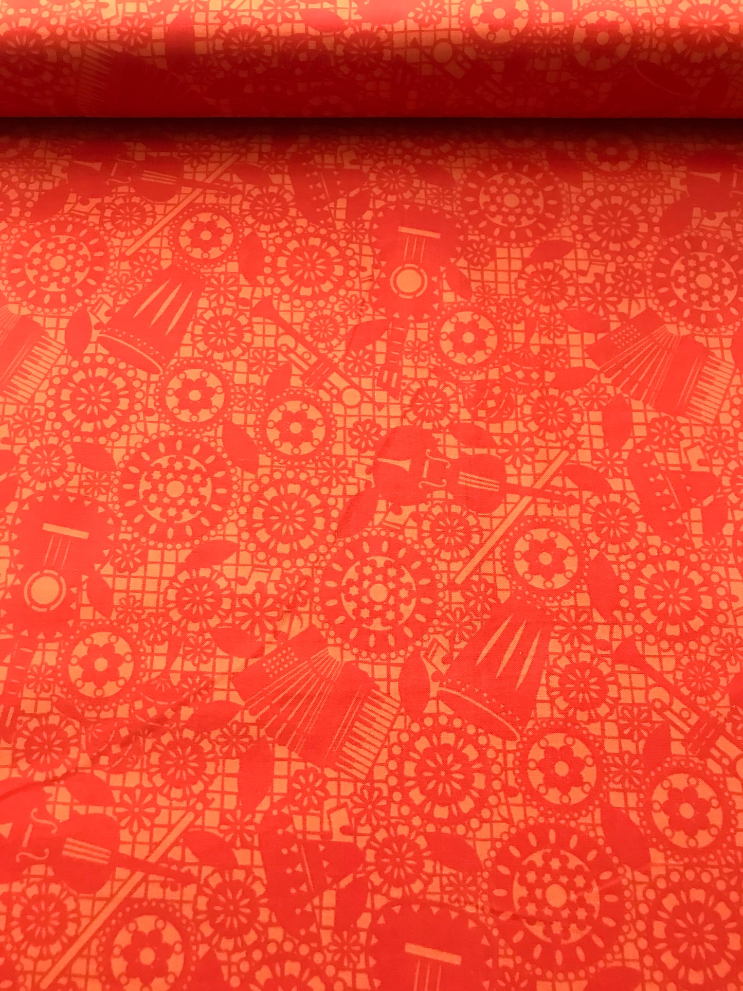 blend fabrics fiesta mariachi orange Fabric Fetish