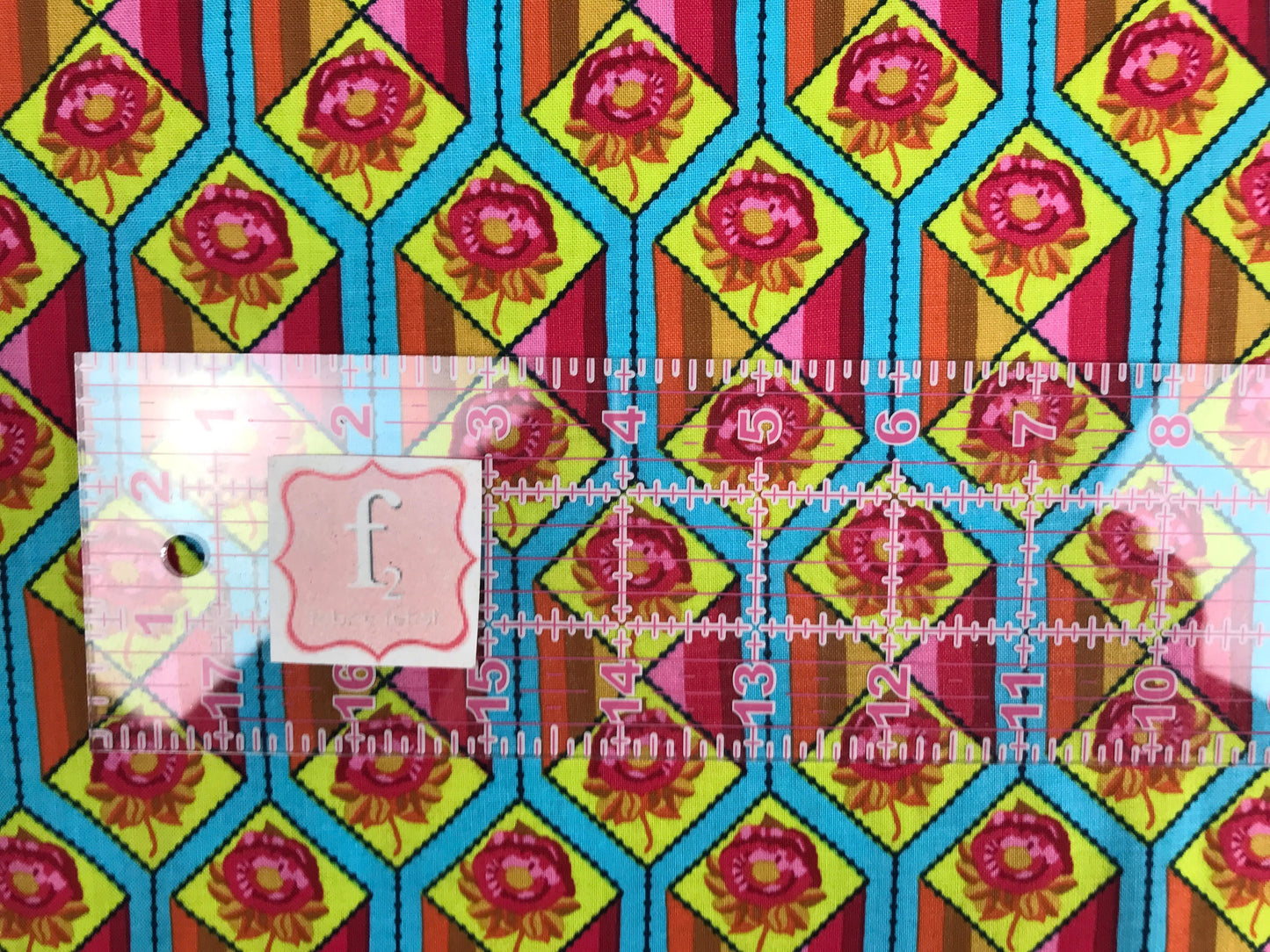freespirit fabric anna maria horner bright eyes facets aqua Fabric Fetish