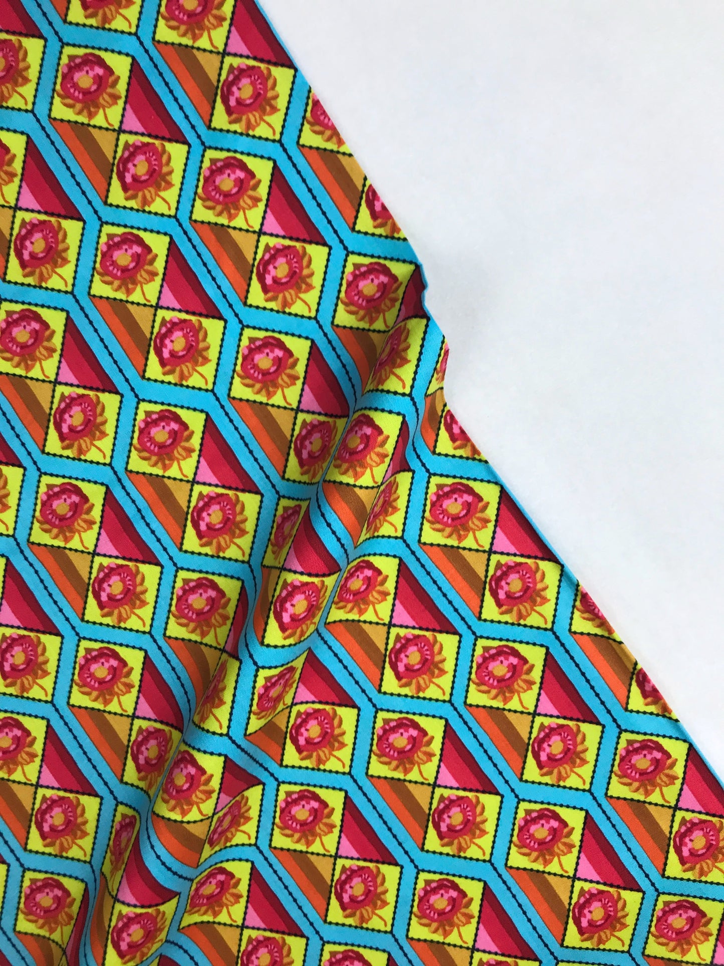 freespirit fabric anna maria horner bright eyes facets aqua Fabric Fetish