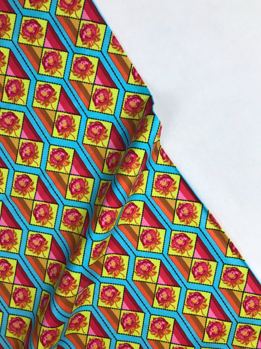 freespirit fabric anna maria horner bright eyes facets aqua Fabric Fetish