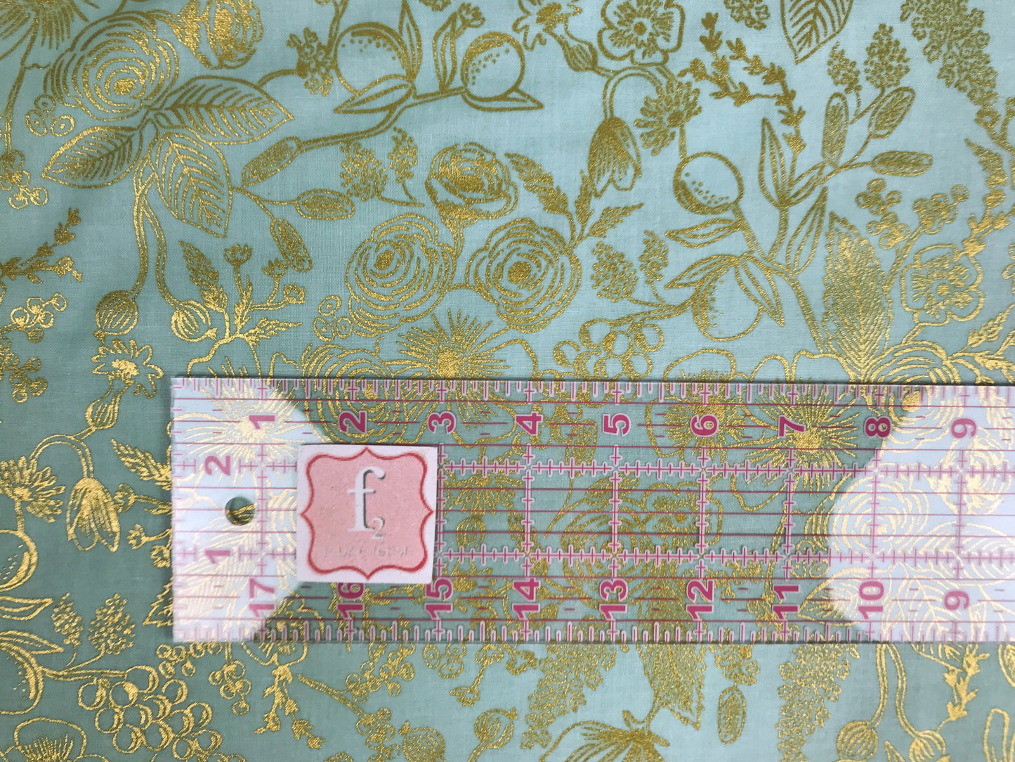 rifle paper co cotton steel holiday classics colette mint gold metallic Fabric Fetish