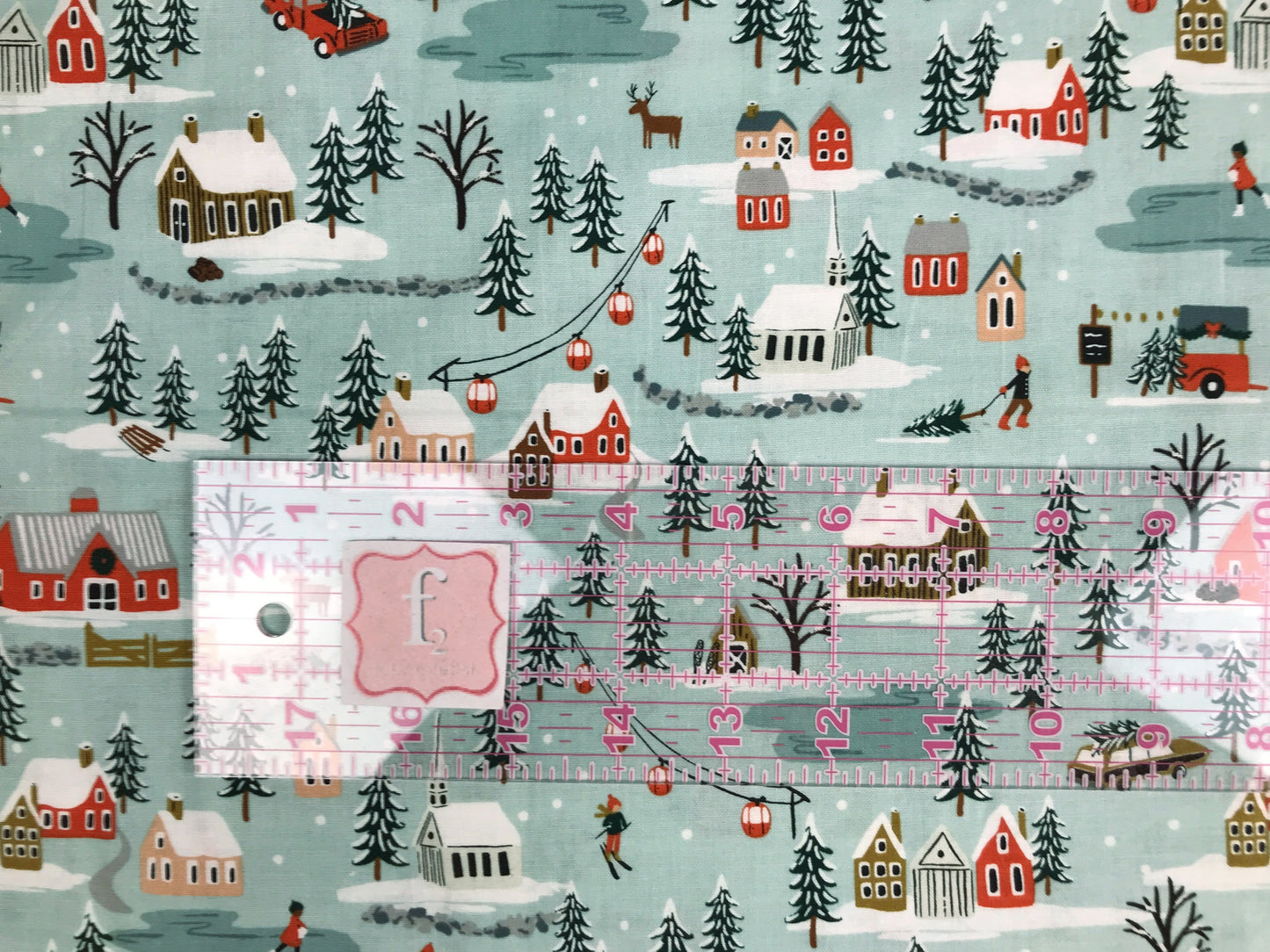 rifle paper co cotton steel holiday classics holiday village Fabric Fetish