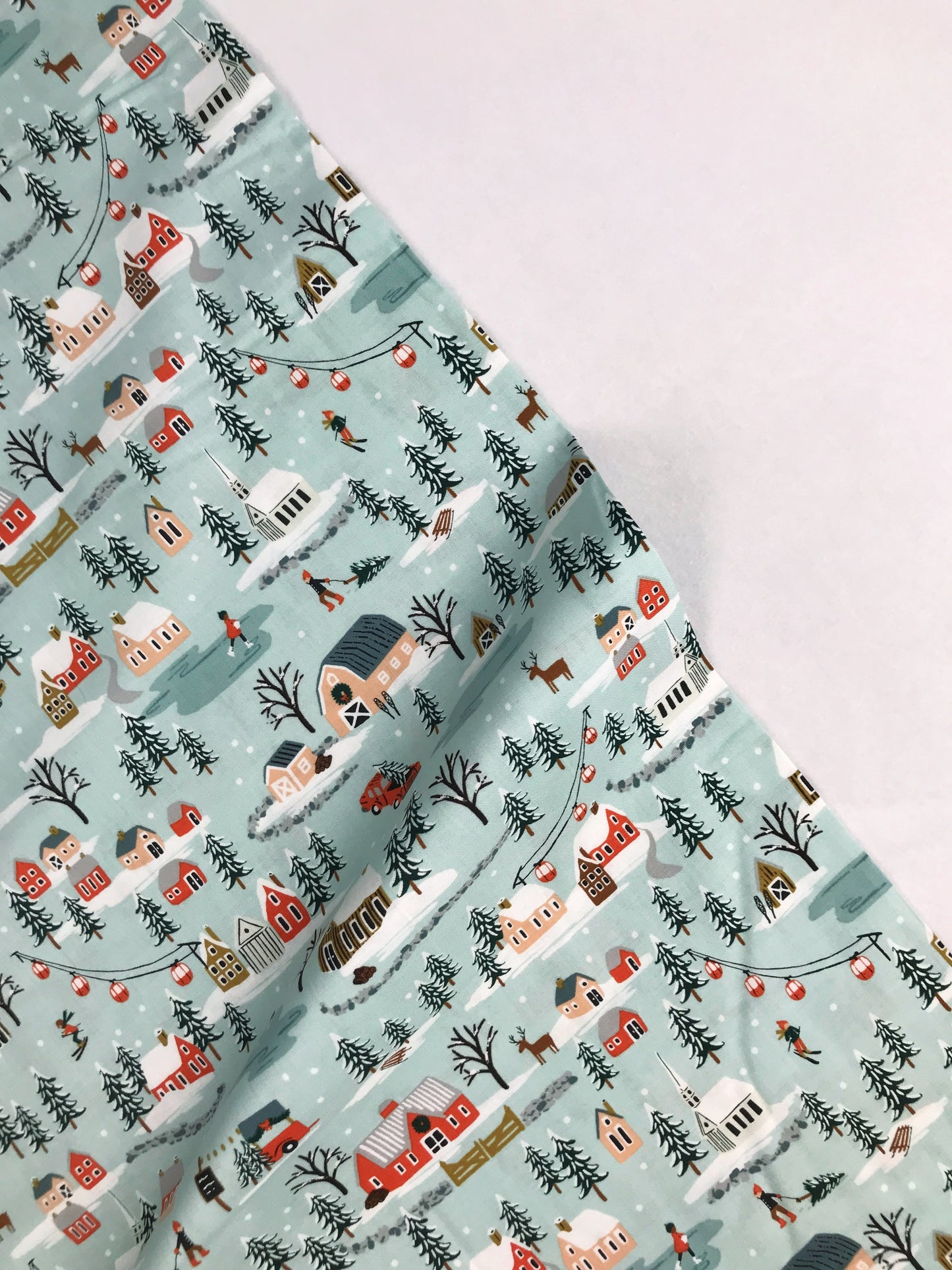 rifle paper co cotton steel holiday classics holiday village Fabric Fetish