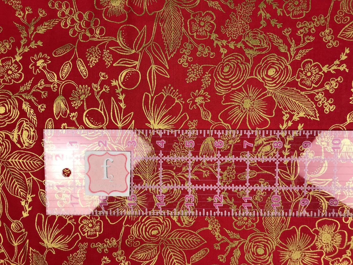 rifle paper co cotton steel holiday classics colette red gold metallic Fabric Fetish