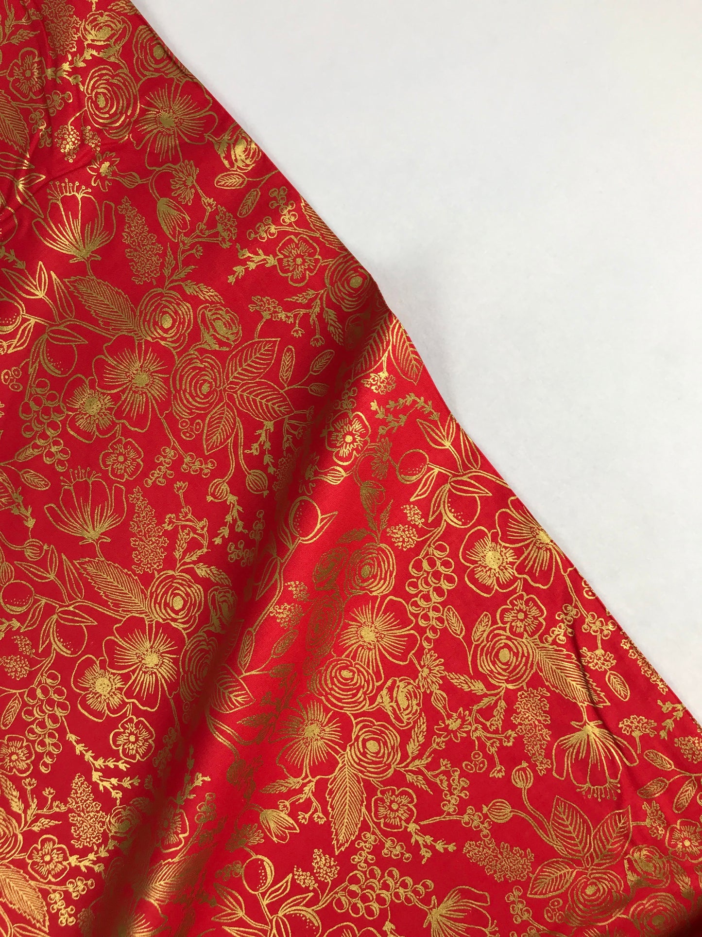 rifle paper co cotton steel holiday classics colette red gold metallic Fabric Fetish