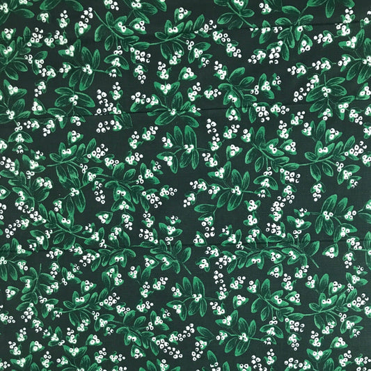 Rifle Paper Co Holiday Classics Mistletoe Fabric Fetish