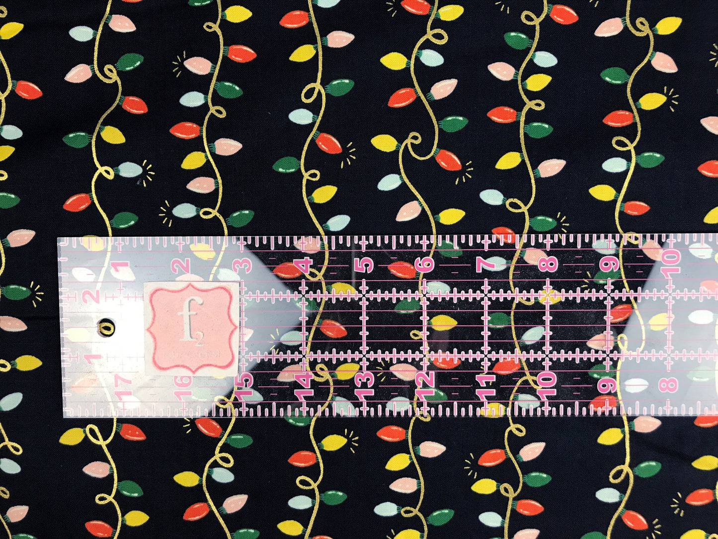 rifle paper co cotton steel holiday classics holiday lights navy gold metallic Fabric Fetish