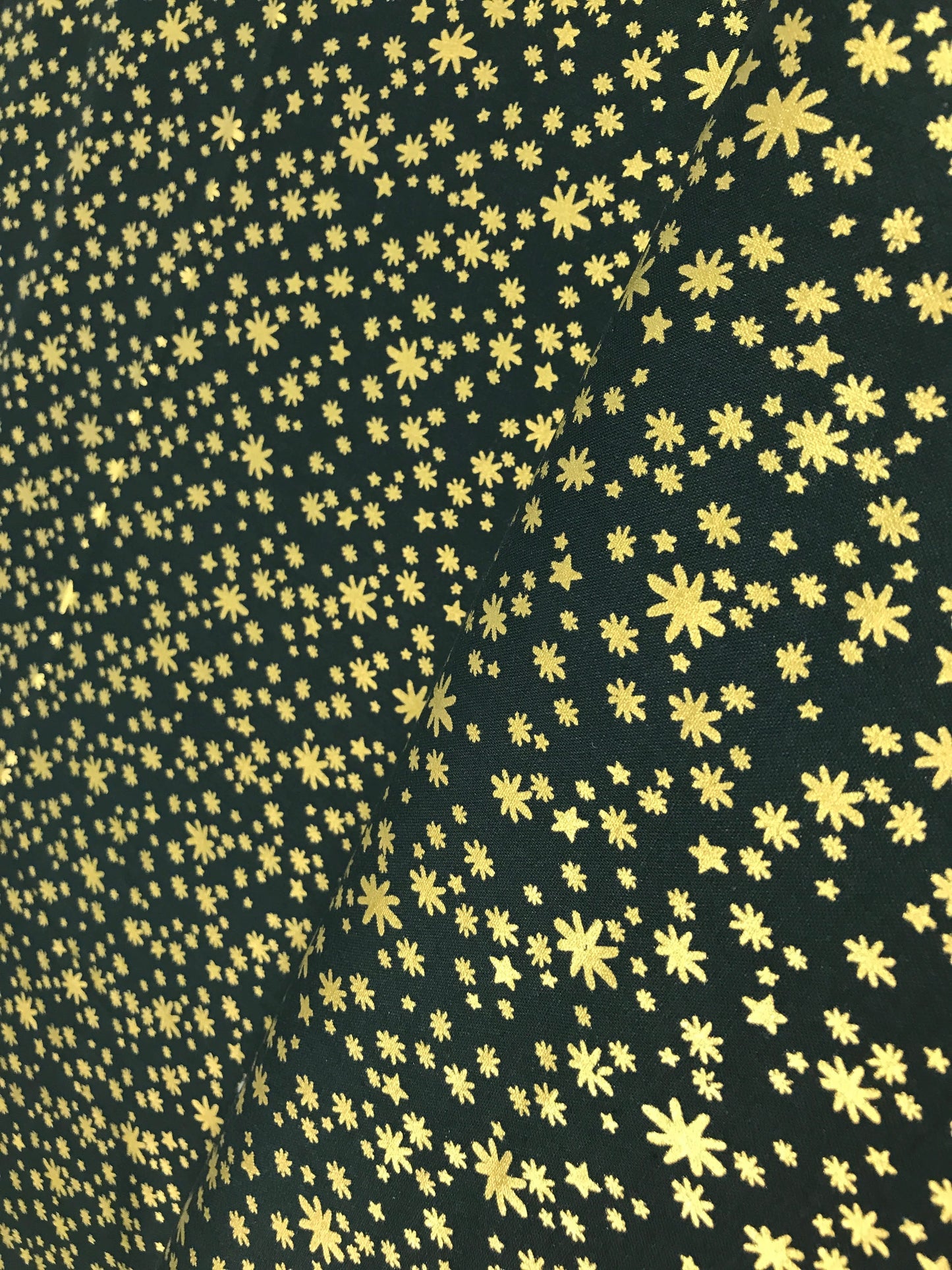 rifle paper co cotton steel holiday classics starry night evergreen gold metallic Fabric Fetish