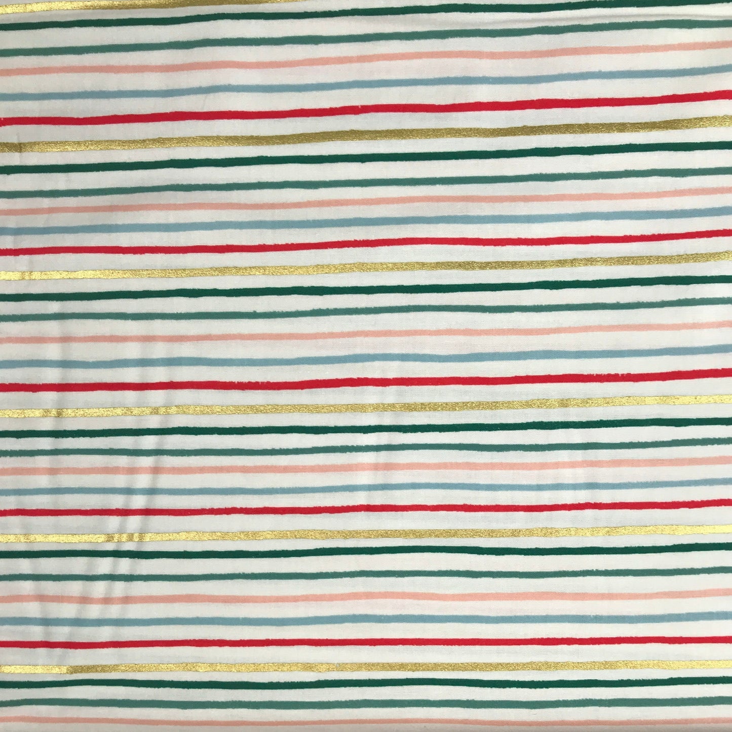 rifle paper co cotton steel holiday classics festive stripe multi gold metallic Fabric Fetish